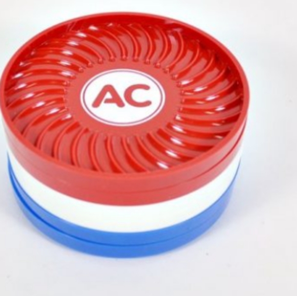 1970'S VTG SET OF 6 AC SPARK PLUG COASTERS RITEPOINT USA RED WHITE BLUE GM DELCO - Picture 2 of 3